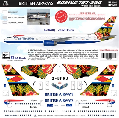 1:144 British Airways Boeing 757-200 'Grand Union'
