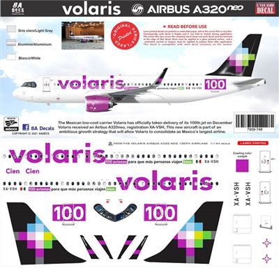 1:144 Volaris Airbus A.320NEO '100th NEO'