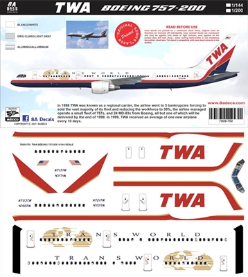 1:144 Trans World Airlines Boeing 757-200