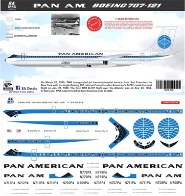 1:144 Pan American Boeing 707-121