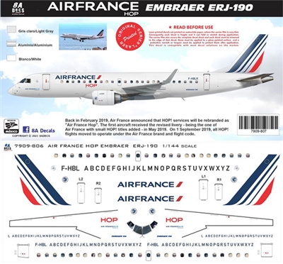 1:144 Air France Hop! Embraer 190