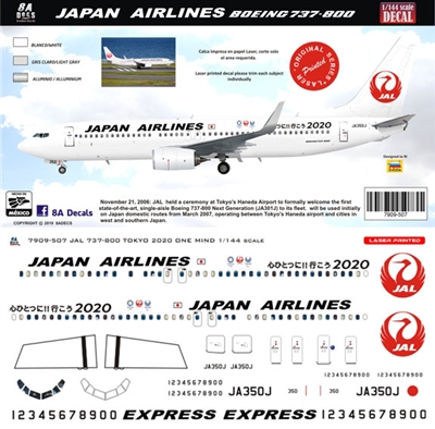 1:200 Japan Airlines Boeing 737-800