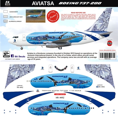 1:200 Aviatsa Honduras Boeing 737-200 'Morazan'