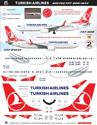 1:200 Turkish Airlines Boeing 737-800 or 737-MAX8