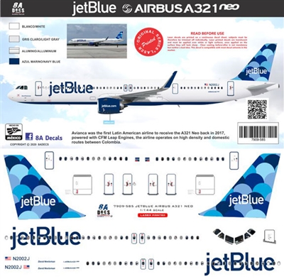 1:200 JetBlue Airbus A.321NEO