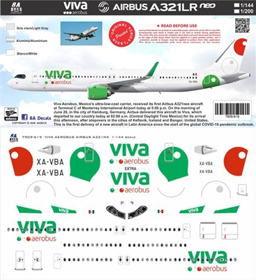 1:200 Viva Aerobus Airbus A.321LR NEO