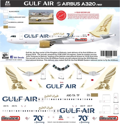 1:200 Gulf Air Airbus A.320NEO