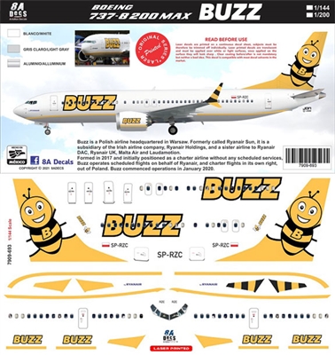 1:200 Buzz Boeing 737-MAX8