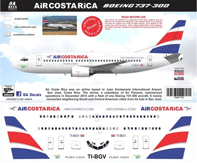 1:200 Air Costa Rica Boeing 737-300