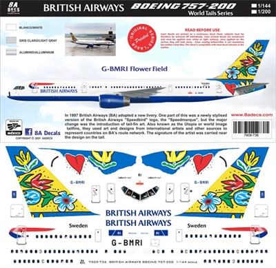 1:200 British Airways Boeing 757-200 'Flower Field'