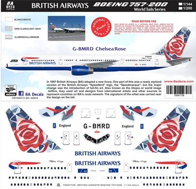 1:200 British Airways Boeing 757-200 'Chelsea Rose'