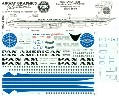 1:100 Pan American Boeing 707-321B/C