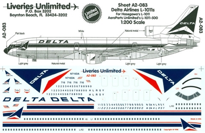 1:200 Delta Airlines L,1011 Tristar