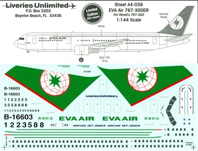 1:144 Eva Air Boeing 767-300ER