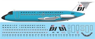 1:144 Braniff International ('Jellybean' cs) BAC 1-11-200