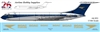 1:144 BOAC & BOAC Cunard Vickers Super VC-10 Gold Foil Elements