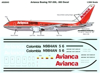 1:200 Avianca Columbia Boeing 767-200/-300