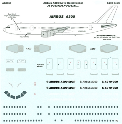 1:200 Windows & Details, Airbus A.300B / A.310