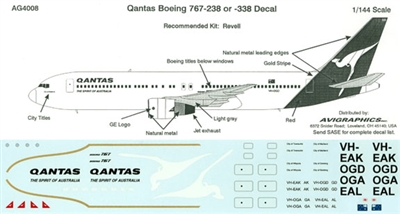 1:144 QANTAS Boeing 767-200/-300