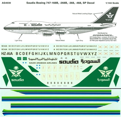 1:144 Saudia Boeing 747's