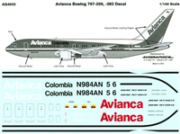 1:144 Avianca Columbia Boeing 767-200/-300