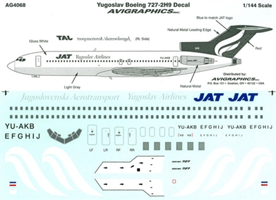 1:144 JAT Yugoslav Airlines  Boeing 727-200