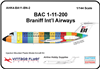 1:144 BAC 1-11-200, Braniff International Airways ('Jellybean' cs)