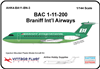 1:144 BAC 1-11-200, Braniff International Airways ('Flying Colors' cs)