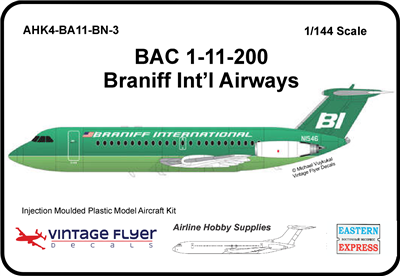 1:144 BAC 1-11-200, Braniff International Airways ('Flying Colors' cs)