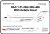 1:144 BAC 1-11-200/-300/-400, with Details Decal