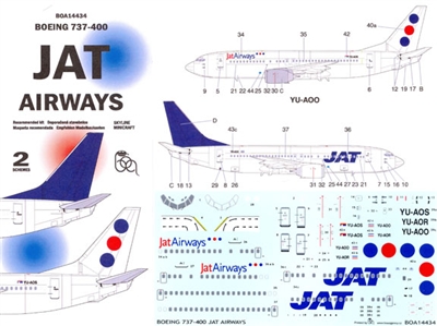 1:144 JAT Airways Boeing 737-400