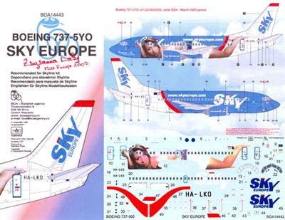 1:144 Sky Europe 'Zsuzsanna Laky' Boeing 737-500