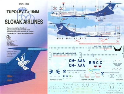 1:144 Slovak Airlines Tupolev 154M