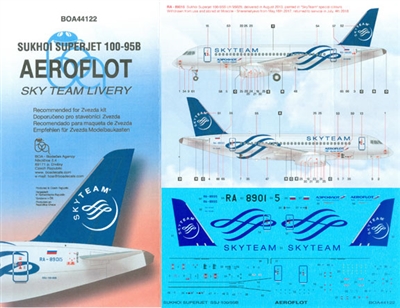 1:144 Aeroflot Skyteam Sukhoi SSJ100 Superjet