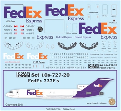 1:100 FedEx Boeing 727-200