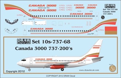 1:100 Canada 3000 Boeing 737-200