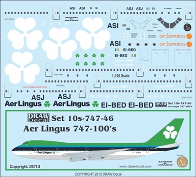 1:100 Aer Lingus (1980's) Boeing 747-100