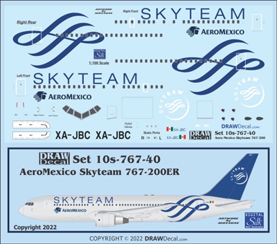 1:100 AeroMexico 'Skyteam' Boeing 767-200