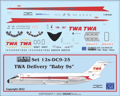 1:120 Trans World Airlines (twin globe cs) Douglas DC-9-10