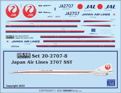 1:200 Japan Air Lines Boeing 2707 SST