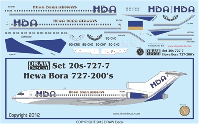 1:200 Hewa Bora Boeing 727-200