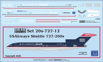 1:200 US Airways Shuttle Boeing 727-200