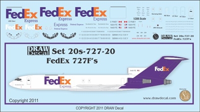 1:200 FedEx Boeing 727-200F