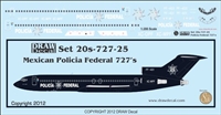 1:200 Mexican Policia Federal Boeing 727-200