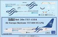 1:200 Air Europa 'Skyteam' Boeing 737-800(W)