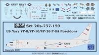 1:200 US Navy Boeing P-8A Poseidon VP-8, VP-10, VP-26