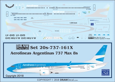 1:200 Aerolineas Argentinas Boeing 737-MAX8