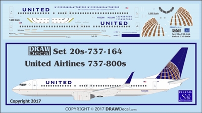 1:200 United Airlines Boeing 737-800