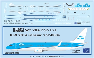 1:200 KLM (2014 cs) Boeing 737-800