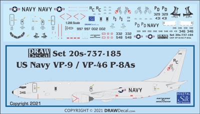 1:200 US Navy Boeing P-8A Poseidon VP-9 Golden Eagles, VP-46 Grey Knights